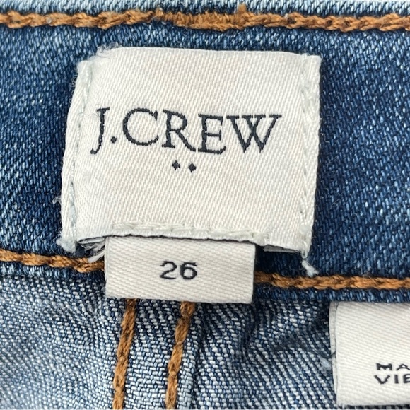 J Crew Medium Wash Blue Fray Denim Jean Shorts Size 26 - Picture 7 of 9